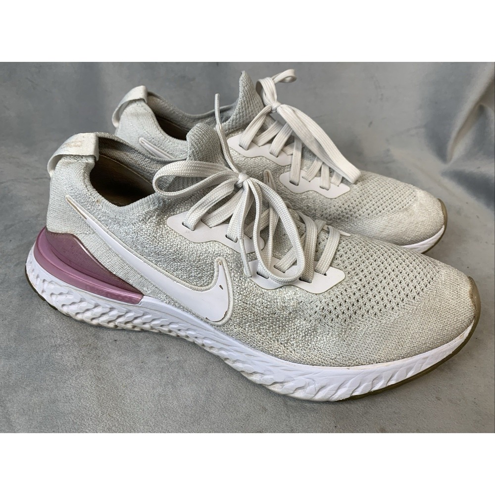 Nike Epic React Flyknit 2 Women's Size 11 Running Shoes White Pink Foam Athletic